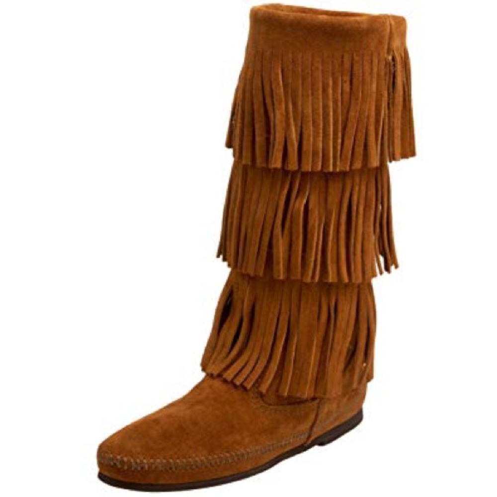 Minnetonka 3-Layer Fringe Boots
